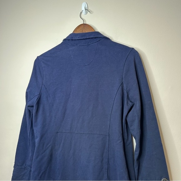 Neon Buddha Cotton Blend Cozy Military Style Jacket Below the Hip Navy Small - Picture 10 of 10